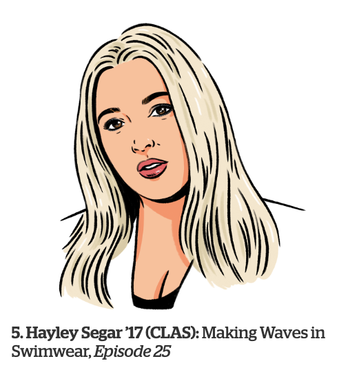 Illustrated head-and-shoulders portrait of the onewith founder for a UConn Magazine feature