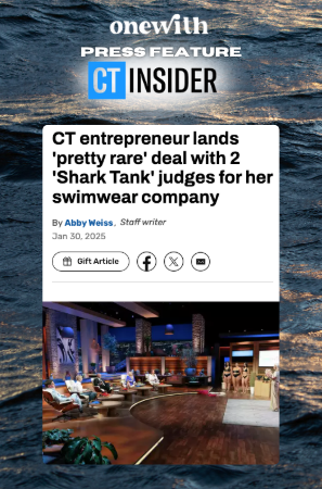 CT INSIDER thumbnail: CT entrepreneur lands 'pretty rare' deal with 2 'Shark Tank' judges for her swimwear company