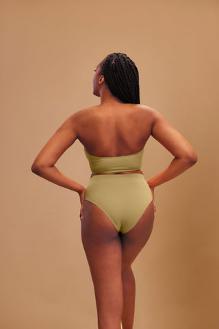 Hampton High-Waisted Bikini Bottom - Ivy | Final Sale